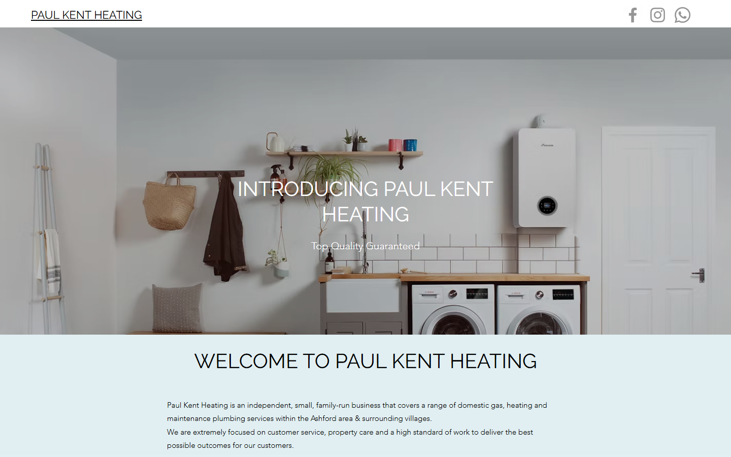 The Paul Kent Heating home page
